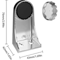 Miniatyrbillede 3 af 5: 2 stk. magnetisk sæbeskål, magnetisk sæbeskål i rustfrit stål, vægmonteret sæbeholder med 4 låse til håndvask, vask, køkken, badeværelse null none
