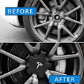 Miniatyrbillede 5 af 5: 4-pak sort og hvid Tesla Model 3 Center Hub Cap Covers Aero H