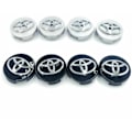 Miniatyrbillede 2 af 4: Toyota 4 62 mm Hjul Center Cap med Sort Logo Badge