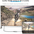 Miniatyrbillede 2 af 4: USB-C til Dual HDMI 4k MST-adapter, Bærbar USB C HDMI-hub, Type C til HDMI 4K-konverter, til Macbook Pro, Macbook Air, iPad Pro og mere, Kompatibel