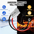 Miniatyrbild 4 av 5: Anderson-kontakt 50A-kit Anderson-kontakt 8 AWG 30 cm batterikablar Vattentäta snabbkopplingar för LiFePO4