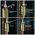 Miniatyrbild 4 av 4: Perimeter Trip Alarm 12 Gauge Camp Trip Wire Alarm Device med .22 Option Early Warning Security System för Camping_Italiensk Design