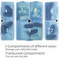 Miniatyrbild 4 av 5: 2-pack magnetisk hopfällbar pillerask, 7 fack bärbar pillerförvaringsask, för resor