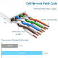 Miniatyrbillede 2 af 5: Ethernetkabel 50m, Cat6 Ekstra Langt Fladt Internetkabel 50 Meter, Høj Hastighed Netværkskabel Hvid, Rj45 Stik Lan Kabel Kompatibel