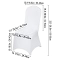 Miniatyrbild 2 av 4: 10-pack Stretch Stolsöverdrag - VEVOR - Spandex Överdrag - Vit Vit
