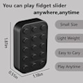 Miniatyrbillede 5 af 5: Metal Fidget Slider Magnetisk Haptisk Slider EDC Brick Blocks Legetøj Orange