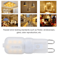 Miniatyrbild 3 av 3: Dimbar G9-lampa 6-pack 3W Dimbar G9 LED-lampa 360 grader energisparande