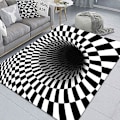 Miniatyrbilde 2 av 5: Matta 3D Stereo Rutete Vortex Optiske Illusions Matte for Middager