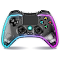 Miniatyrbillede 1 af 5: PS4-controller med 8 farver justerbar LED-belysning