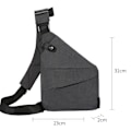 Pikkukuva 8 / 10: Pieni Sling-laukku Lompakko Anti-varkaustasku Olkalaukku Mies Nainen Crossbody Bag harmaa gray Right Side