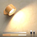 Miniatyrbillede 1 af 5: Genopladelig Vægmonteret LED Lampe - 360° Roterbar Touch Kontrol