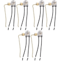 Miniatyrbillede 4 af 4: 6 stk Loftventilatorafbrydere Ventilator Kædebetjening Loftlampe Afbryder Reservedel til Hjem Sc 6 stk