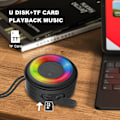 Miniatyrbillede 3 af 5: Bluetooth Brusehovedtelefon, IPX7 Vandafvisende Minihøjtaler med LED