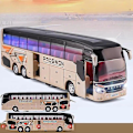 Miniatyrbild 1 av 5: 1/32 Setra Lyxig Buss Leksaksbil Diecast Miniatyrmodell Pull Back Ljud & Ljus Pedagogisk Samling Present Till Pojke Barn Gold
