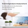 Miniatyrbild 5 av 5: Resevåg för kroppsvikt, liten bärbar kroppsviktsvåg Badrumsspegel Digitalvåg Mini elektronisk våg för personlig hälsa USB laddning