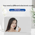 Miniatyrbild 2 av 5: Resevåg för kroppsvikt, liten bärbar kroppsviktsvåg Badrumsspegel Digitalvåg Mini elektronisk våg för personlig hälsa USB laddning