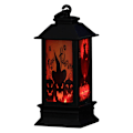 Miniatyrbilde 1 av 10: Halloween-tema LED-lyslykt Retro firkantet lanterne hengende dekorasjon for hjem og hagedekorasjon 3