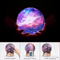 Miniatyrbilde 2 av 3: Månelys Galaxy Lys 12CM, 16 farger LED 3D Månelys, fjernkontroll og berøringskontroll nattlys gave