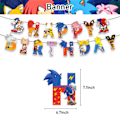 Pikkukuva 3 / 5: Sarjakuva Sonic Shadow Tails Siili Lasten Syntymäpäiväjuhlat Banneri Topperit Ilmapallot