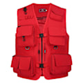 Miniatyrbillede 2 af 5: Sommer Mesh Vest med Flere Lommer Hurtigtørrende Rød Jakke[YDE] Red XL