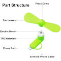 Miniatyrbilde 5 av 5: Vifter for iPhone, Android-vifte, Mini USB-vifte, Bærbar justerbar roterende bærbar vifte, Egnet for iPhone Android