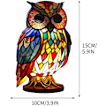 Miniatyrbillede 4 af 4: Magisk magisk dyr LED-lampe kreativ harpiks dyrlampe egnet til soveværelse stue hjem kontor dekoration gave (ugle)