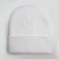Miniatyrbild 1 av 6: Unisex Solid Beanie - Höst & Vinter - Ullblandning - Mjuk & Varm - Stickad Mössa - Herr & Dam - Skullcap - Gorro - Skidmössa - 24 Färger White