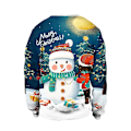 Miniatyrbillede 2 af 3: Juletrøje Vinter Efterår Crew Neck Toppe Sweatshirt Med Ren Santa Printet Med Snemand Snowman L