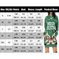 Miniatyrbillede 4 af 4: Jul Kvindes Mode Ren Jultrøje Kjole Hoodies Fest Sort black 3XL