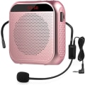 Pikkukuva 1 / 5: Kannettava kaiutinvahvistin langattomalla mikrofonilla Latautuva kaiutinvahvistin (roséguld)