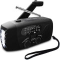 Miniatyrbilde 1 av 2: Vevradio med solcelle og lommelykt - Powerbank --Svart  -WELLNGS red