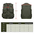 Miniatyrbillede 3 af 5: Sommer Mesh Vest med Flere Lommer Hurtigtørrende Khaki Jakke[YDE] Khaki M