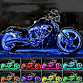 Pikkukuva 2 / 5: RGB Moottoripyörän LED-valot Under Glow Neon Strip Bluetooth App-ohjaussarja