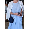 Miniatyrbild 5 av 5: Clutch för kvinnor, elegant mocka aftonväska kuvert crossbody blå - Perfekt
