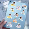 Pikkukuva 3 / 5: 40 kpl BTS-tarrat paket Matkatavaroiden, Rullalaudan, Puhelimen, Kannettavan Tietokoneen, Pyörän, Seinän, Kitaran, DIY-Scrapbookingin Jne. Varten