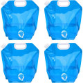 Miniatyrbild 1 av 5: 4-pack 10L hopfällbar vattenflaska med kran, bärbar flexibel vattendunk för dricksvatten, hopfällbar vattenpåse för utomhuskamera