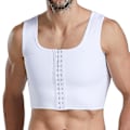 Miniatyrbilde 1 av 5: Menn Gynekomasti Shaper Ny Slanking Brystkontroll Bryst Shapewear Undertøy Magebelter Hakekontroll Krok Hvit Hook White M