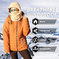Pikkukuva 8 / 10: Sherpa-huppuinen hiihtosuoja, fleece-balaklava tuulenpitävä talvimask