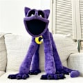 Miniatyrbild 2 av 2: 45 cm Smiling Critters Plysch Katt Sovdag Mjuk Fylld Dockleksak Barnpresent Dark Purple - 45cm