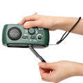Miniatyrbild 9 av 10: Handvevad Radio Bärbar Praktisk LED Ficklampa Utomhus Multiband AM/FM/SW Solcellsladdad Väderradio