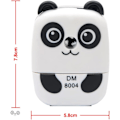 Pikkukuva 2 / 5: Söpö metallinen eläin kynänteroitin lapsille, pöytäteroitin kahvalla (Tummapiirinen panda, 1 kpl)