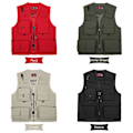 Miniatyrbillede 2 af 5: Sommer Mesh Vest med Flere Lommer Hurtigtørrende Khaki Jakke[YDE] Khaki M