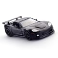 Pikkukuva 1 / 7: 1:36 Painevalettu auto, valtuutetut mallit, tumman musta sarja, hienosti tehty keräilylelu, pienet miniautot, 12,5 cm taskulelu pojille 003M-Colvette C6