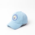 Miniatyrbilde 1 av 2: Manchester City Solhatt Fotbollslag Souvenir Präglad Mössa Sjöblå