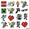 Miniatyrbild 1 av 4: 16 st Minecraft broderade lappar att sy på/stryka på, dekoration, applikation för kläder, hattar, DIY-tillbehör