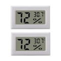 Miniatyrbild 1 av 6: Mini LCD Hygrometer / Termometer Vit 2-pack