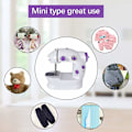 Miniatyrbild 5 av 5: Elektrisk Mini Symaskin, Resesymaskin, Bärbar Elektrisk Handsymaskin för Hemmabruk DIY med MODOU
