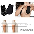 Miniatyrbilde 3 av 4: Par med usynlige push-up BH-er, selvklebende BH-er med prikkete design, push-up BH uten stropper, 11,5 cm (YD)