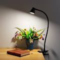 Miniatyrbilde 1 av 3: LED leselys/klemmelys, svart tre-farge trinnløs dimming modell [metall øyevern skrivebordslampe]