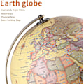 Miniatyrbillede 2 af 5: Oplyst jordklode til børn med træstativ, indbygget LED til oplyst nattesyn antik globe [LGL]